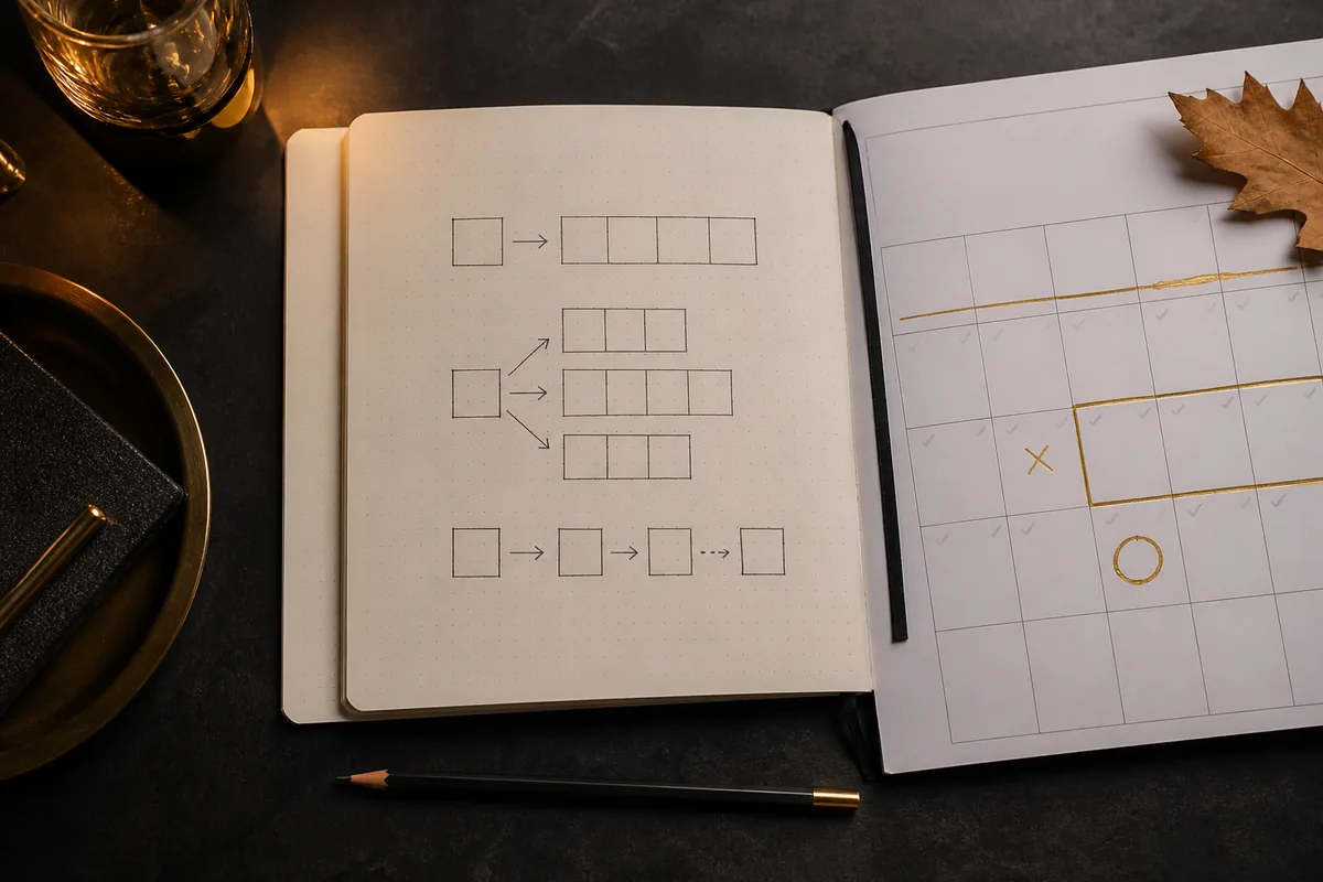 Notebook comparing three practical ways to start Locktober late